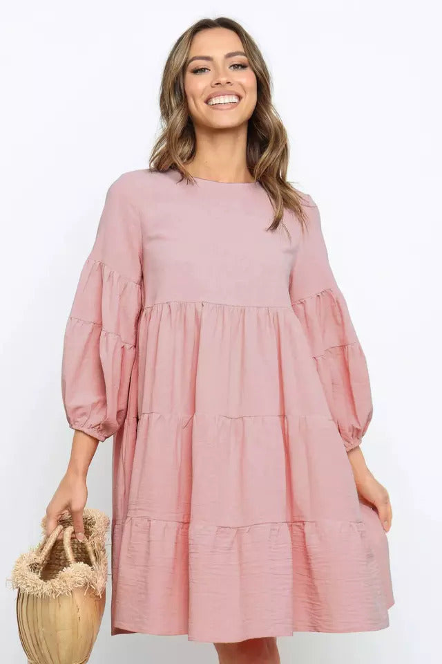 Catie Linen Baby Doll Dress